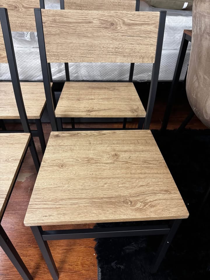 Wood and Metal Dining Table Chairs x 4 ▫️NEW ASSEMBLED▫️ - photo 2