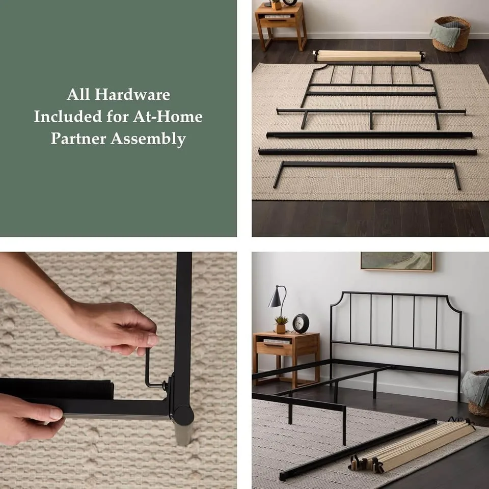 King Farmhouse Style Metal Platform Bed ▫️BRAND NEW▫️ image indicator(4)
