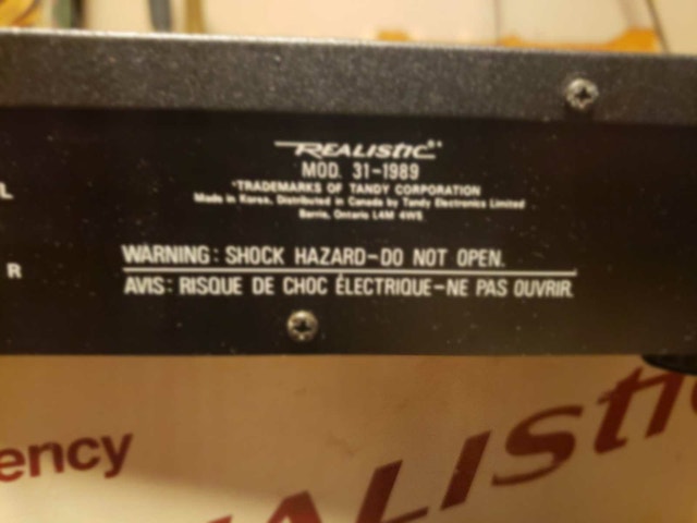 Realistic 7-Band Stereo Frequency Equalizer (Model 31-1989) - photo 4