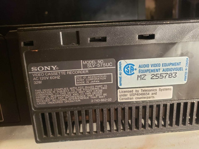 Sony SLV-575UC VCR - photo 5