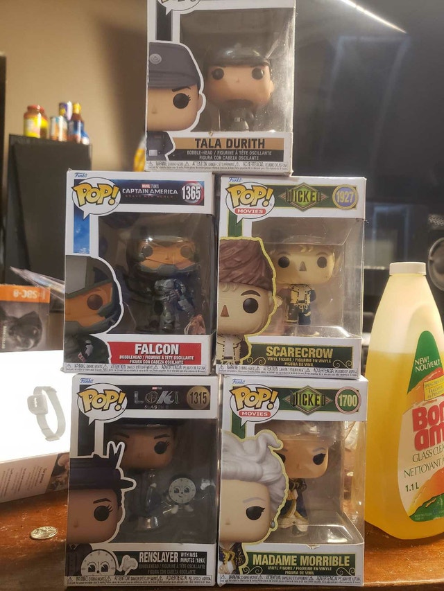 Funko Pops - Tala Durith, Captain America Falcon, Scarecrow, Ren