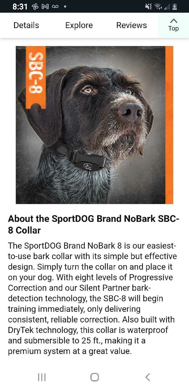 SportDOG SBC-8 NoBark Collar BRAND NEW - photo 3