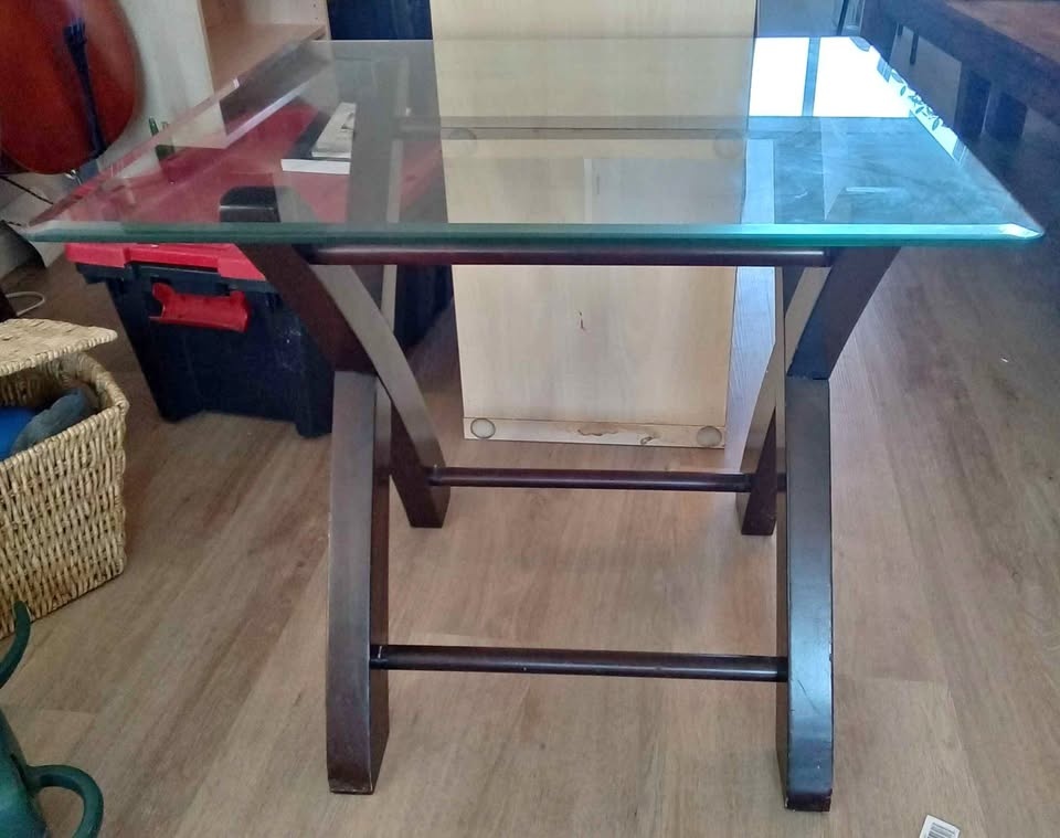 Wood and Glass Coffee Tables (2 Available)