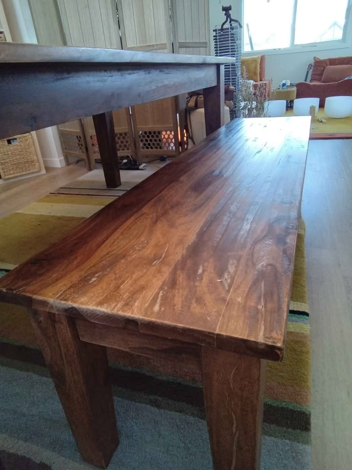 THE BRICK Beautiful Wood Table and Bench - photo 2