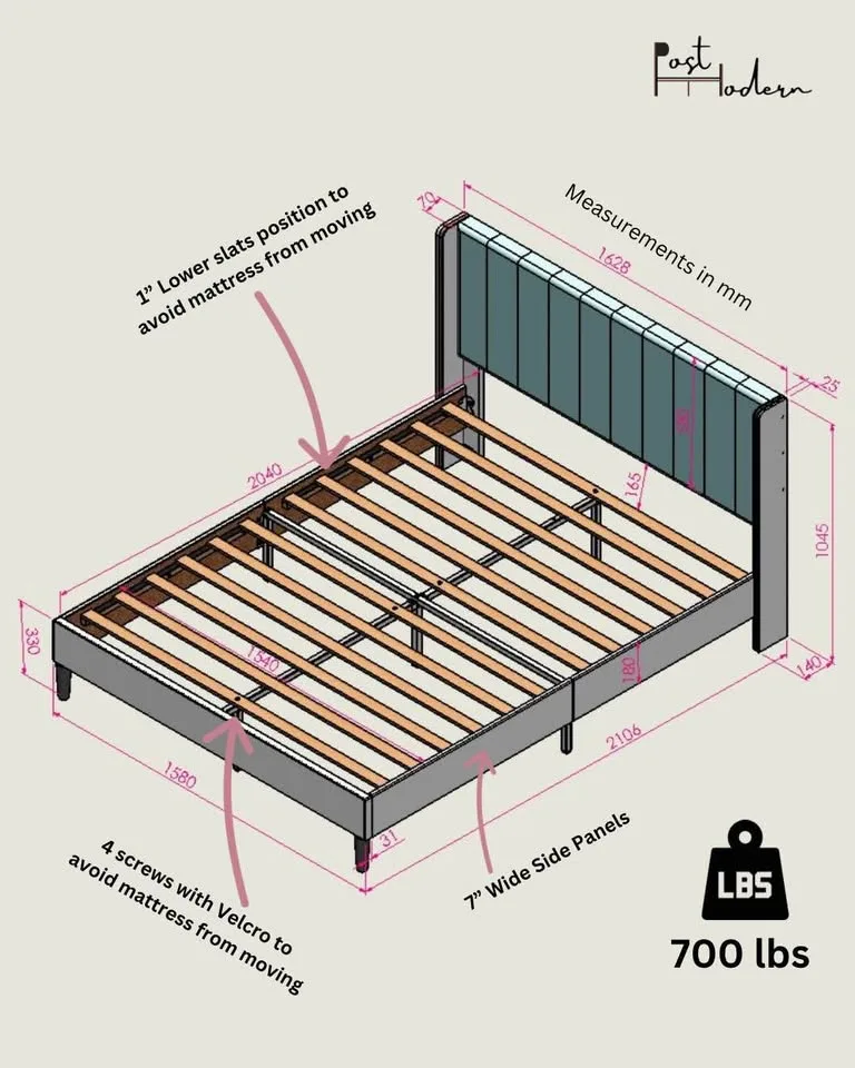 Queen Velvet Bed - BRAND NEW image indicator(5)
