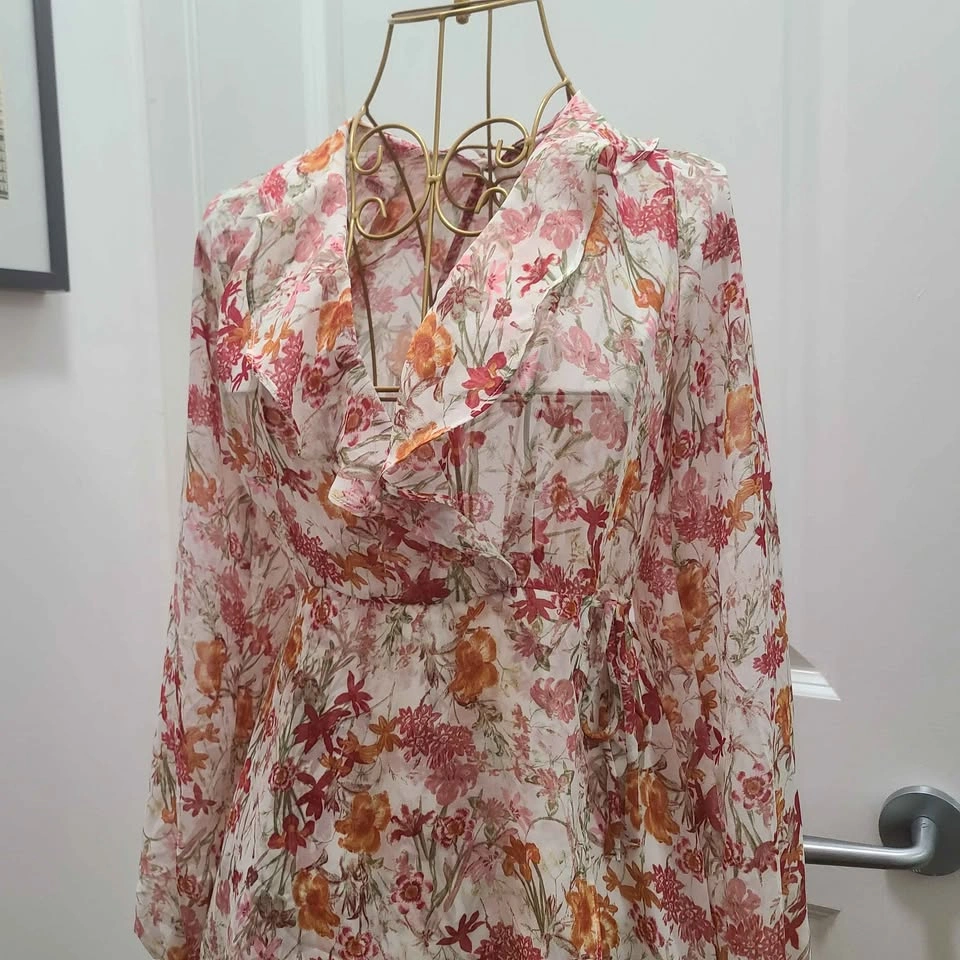 Flower Wrap Design Summer Mini Dress - photo 2