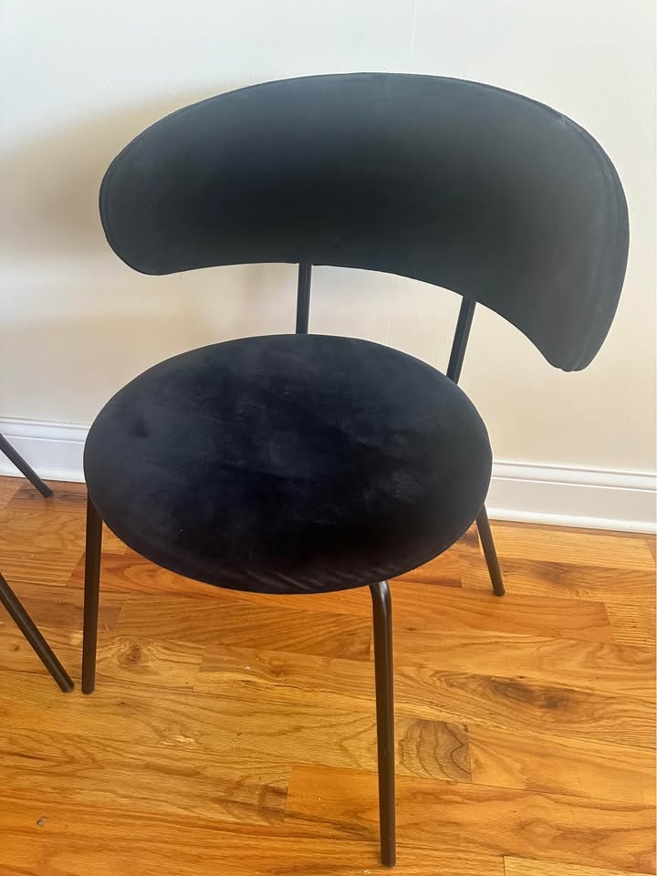 Two Black Crate & Barrel Chairs - Need Gone! - photo 3