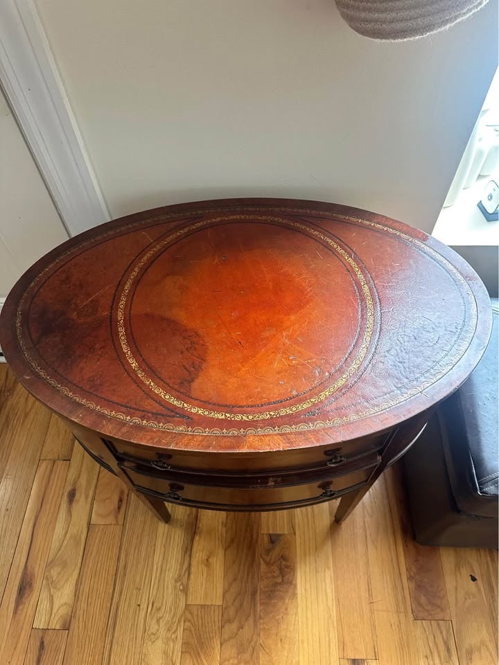 Vintage Oval Table with Storage — Need Gone! - photo 2