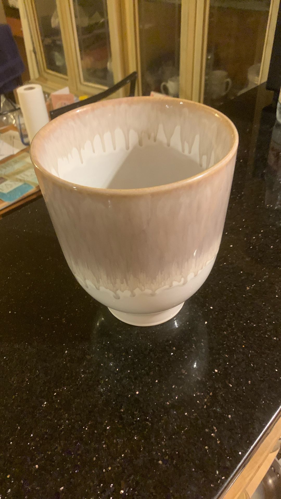 Beautiful Ceramic Jar Vase - 8" Tall, 6.5" Wide