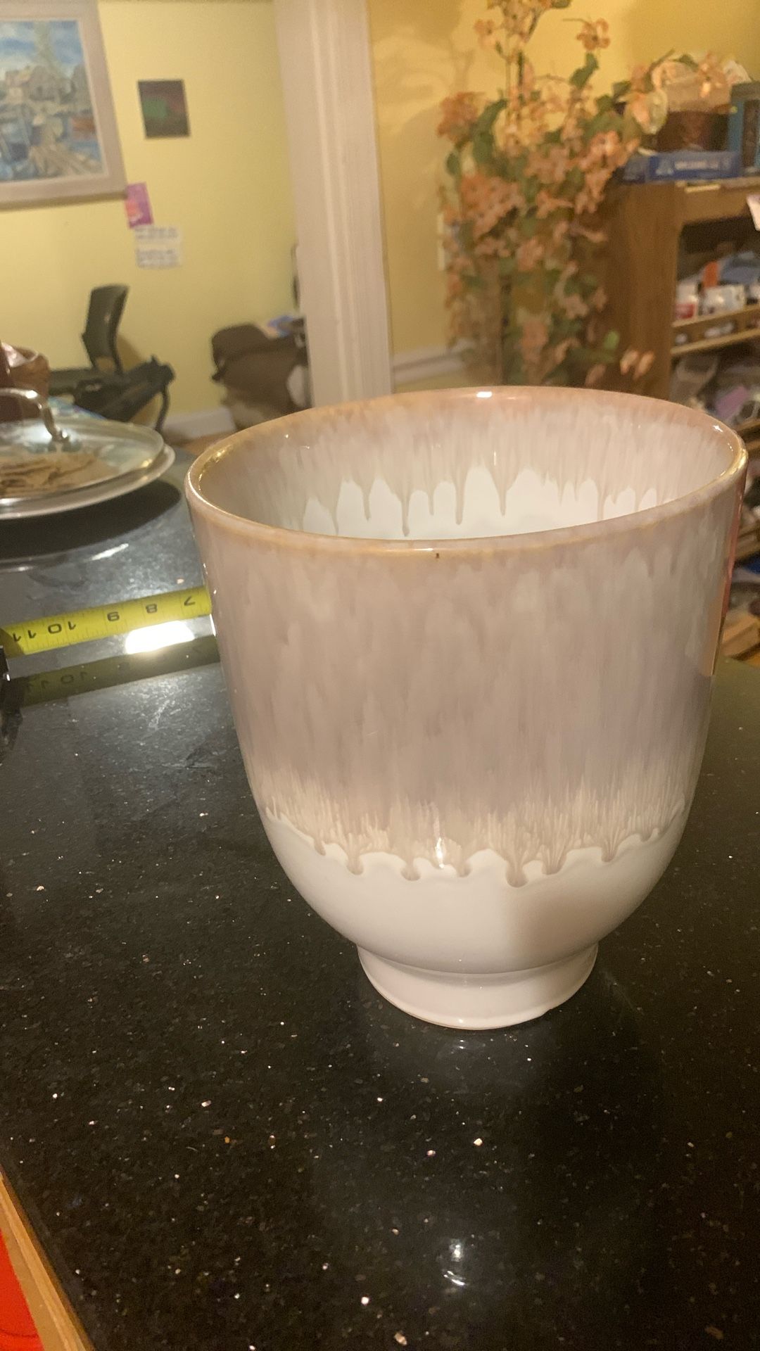 Beautiful Ceramic Jar Vase - 8" Tall, 6.5" Wide - photo 4