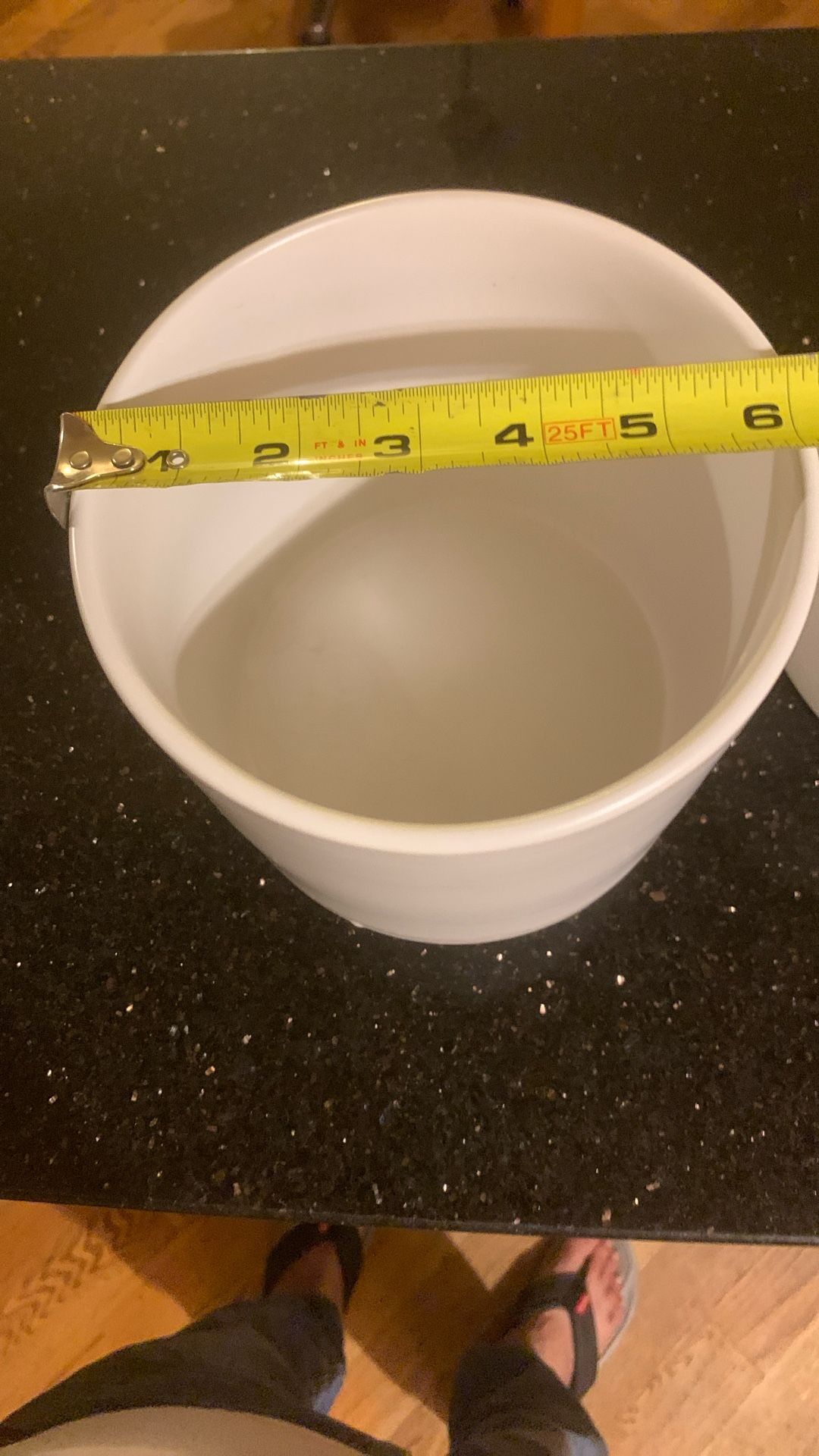 Two White Ceramic China Containers 5.5 Inch Tall - photo 4