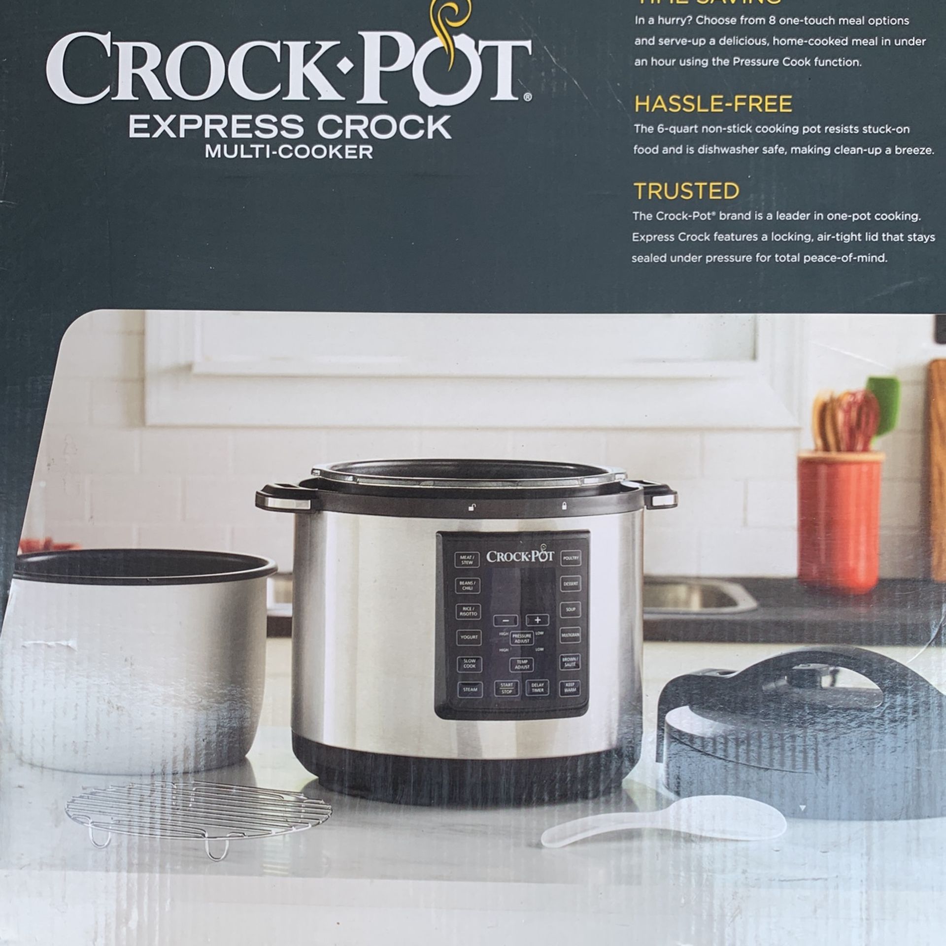 NIB Crock Pot 8 Quart Multi Cooker Pressure Cooker New In Box - photo 4