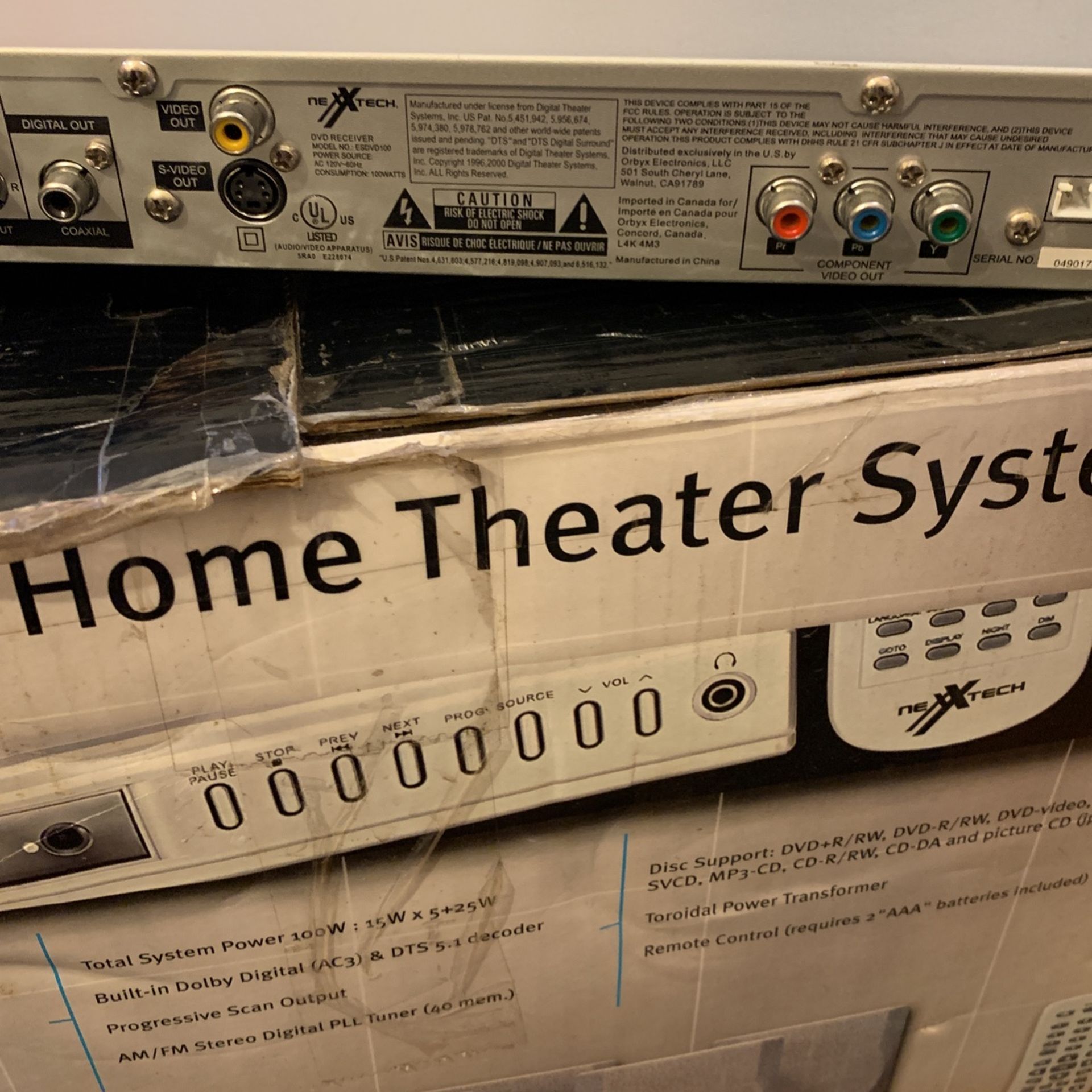 NexTech 5.1 DVD Home Theater System (Model ESDVD100) - photo 5