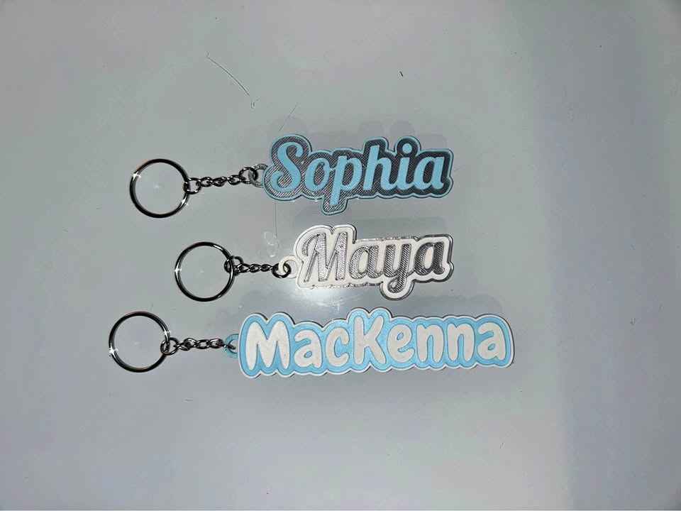 Personalized Name Keychains – Multiple Colors Available