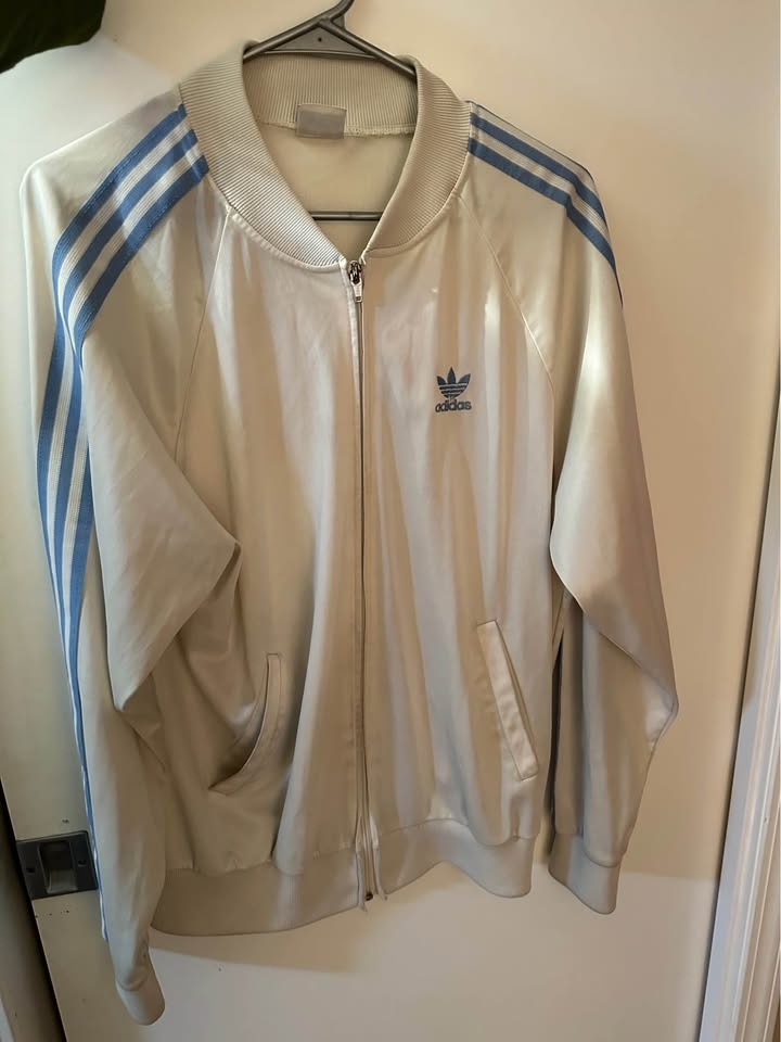 Adidas White Zip Up Jacket - Size Medium - photo 2