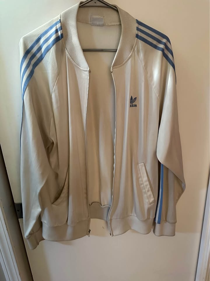Adidas White Zip Up Jacket - Size Medium - photo 3