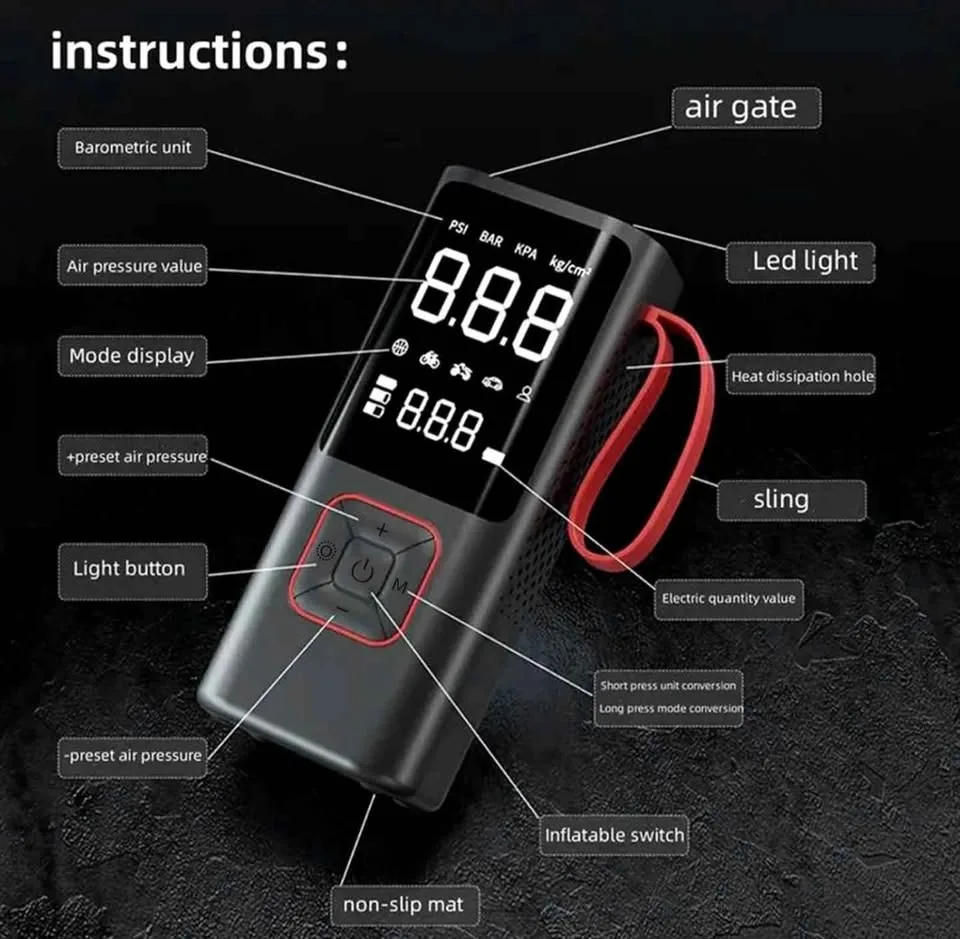 Car Tire Air Compressor || Tire Inflator || Premium Quality💯 image indicator(2)