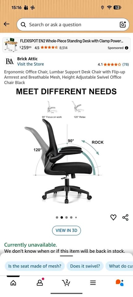 Brick Attic Office Chair