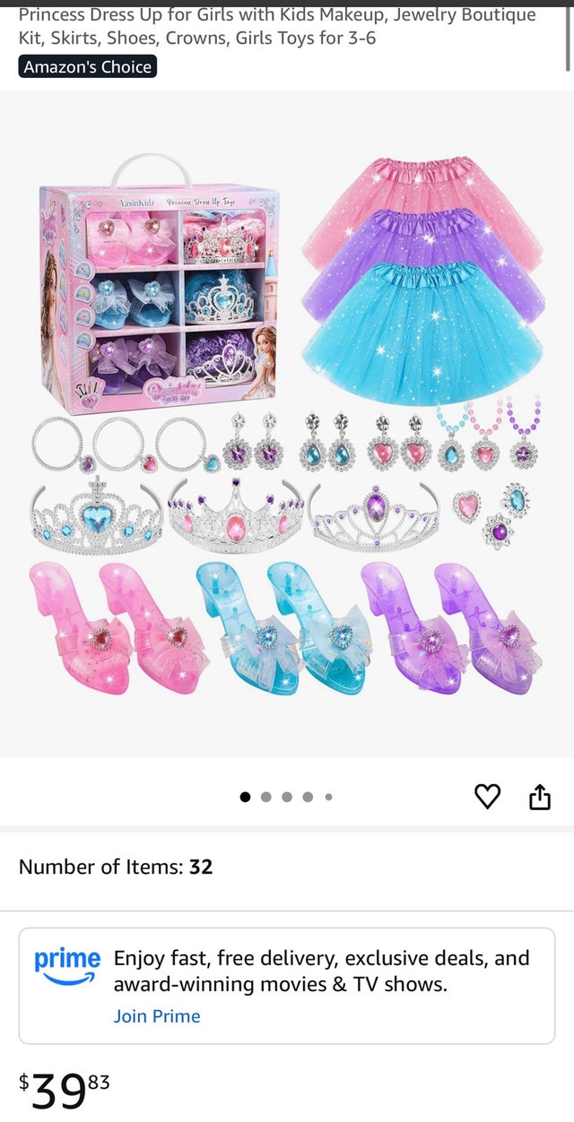 YASINKIDZ Princess Dress Up Set