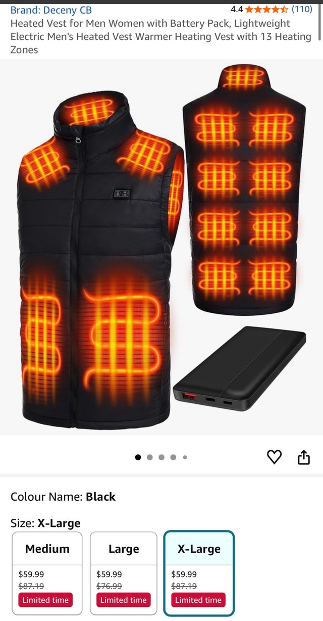 Deceny CB Heated Vest - XL
