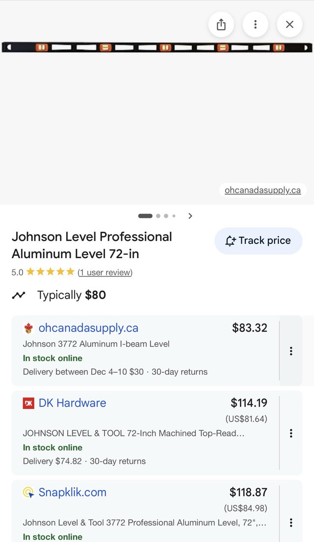 Johnson Level 72 inch - photo 2