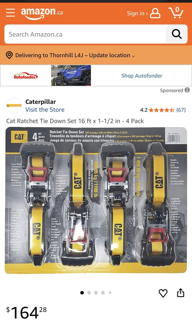 Cat Ratchet Tie Down Set - photo 2