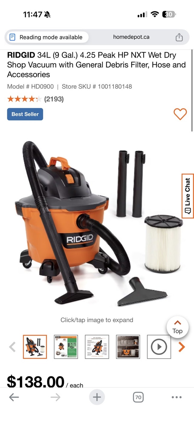 Ridgid Shop Vacuum - photo 2