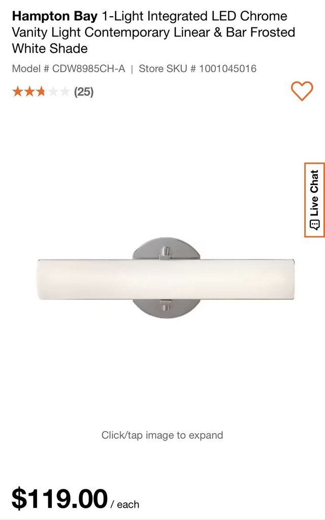 Hampton Bay LED Vanity Fixture - photo 3