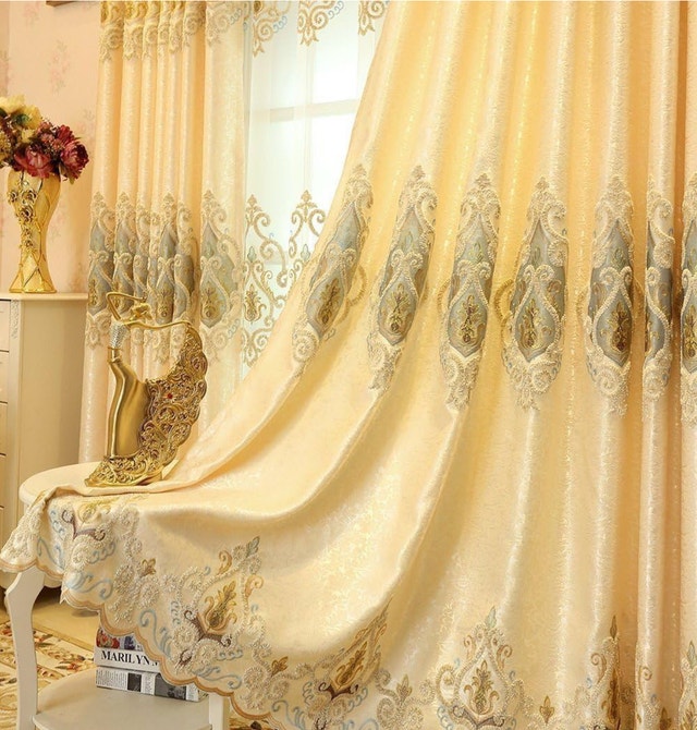 MYRU Gold Curtains