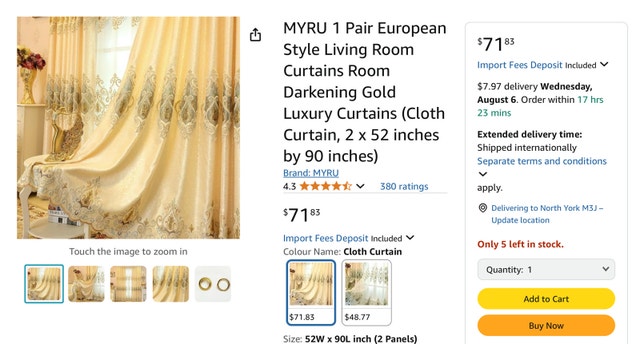 MYRU Gold Curtains - photo 3