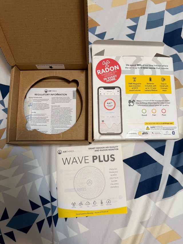 Airthings Wave Plus Smart Air Quality Monitor - photo 2