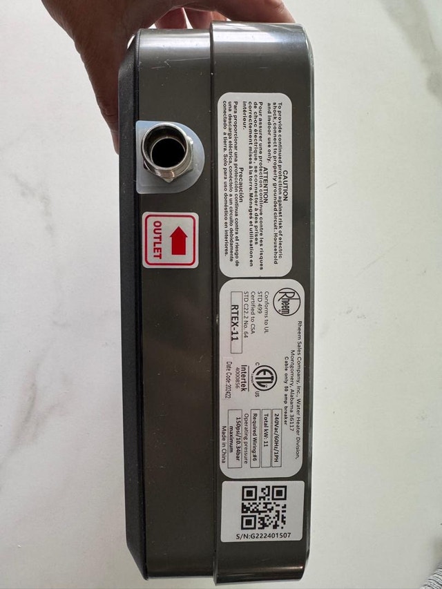 Rheem Tankless Water Heater RTEK-11 - photo 3