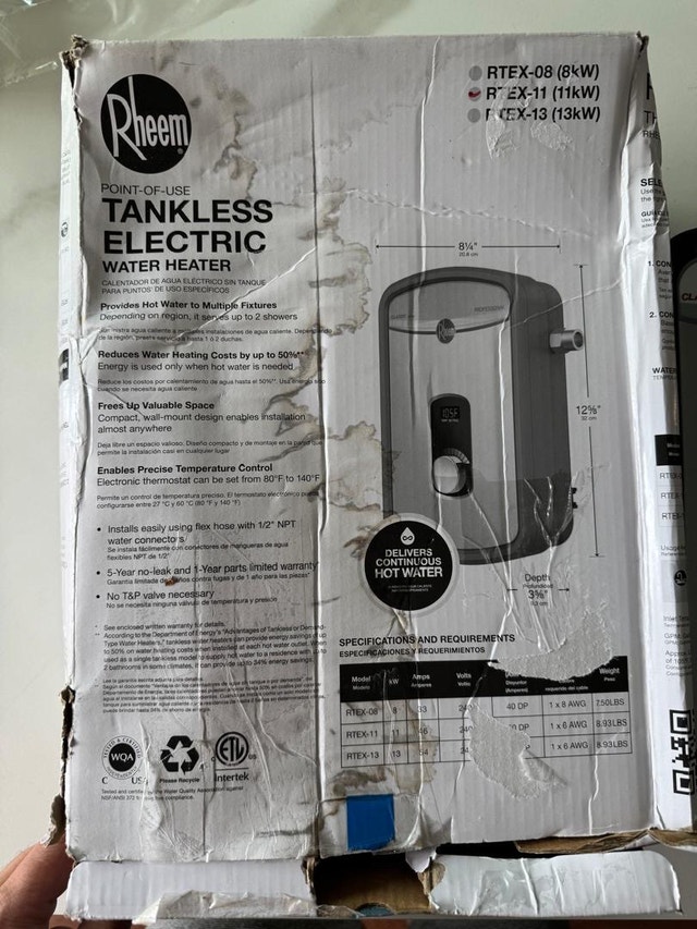 Rheem Tankless Water Heater RTEK-11 - photo 4