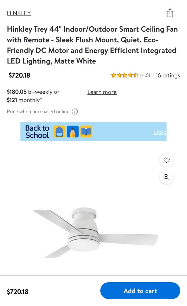 Hinkley Trey 44" Smart Ceiling Fan - New - photo 4