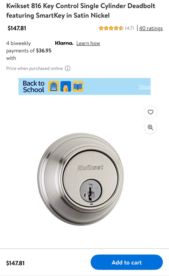 Kwikset Keyed Entry Knob & Deadbolt Lock Set - Satin Nickel - photo 4