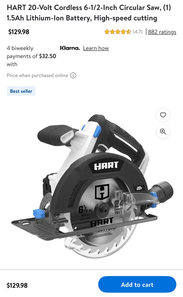 Hart 20V Circular Saw Kit - photo 4