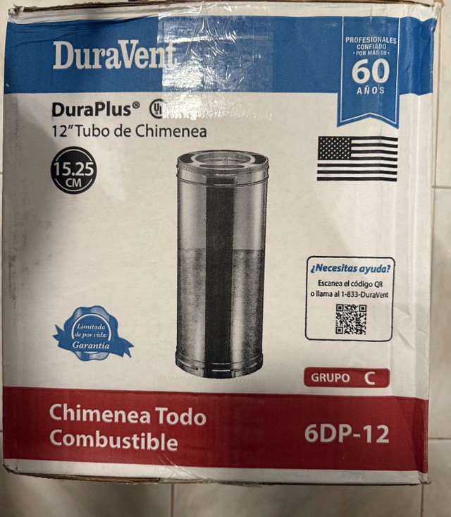 DuraVent Chimney Pipe 6DP-12
