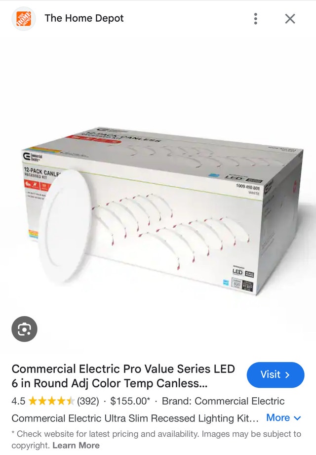 Commercial Electric LED Lights 12-pack - photo 5