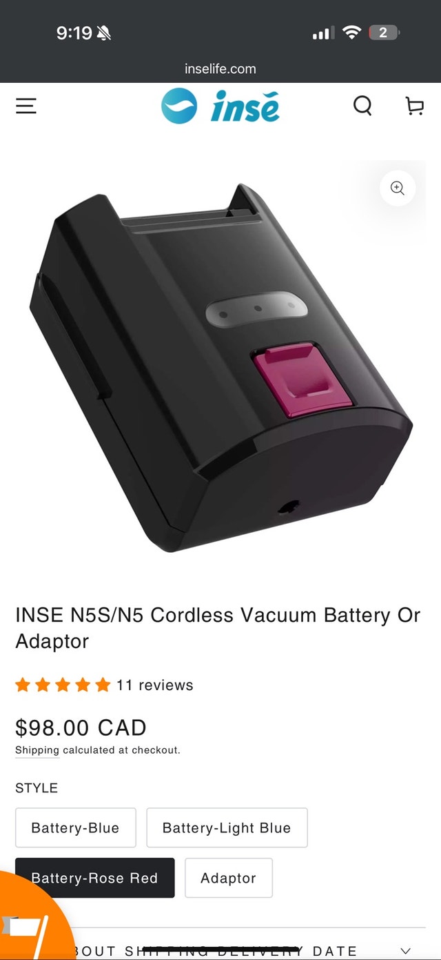 INSE Vacuum Battery and Adaptor - photo 4