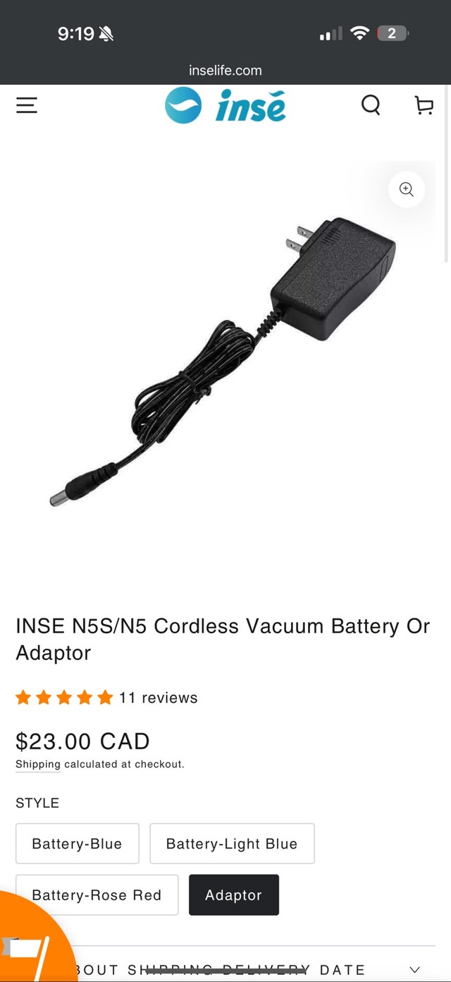INSE Vacuum Battery and Adaptor - photo 5