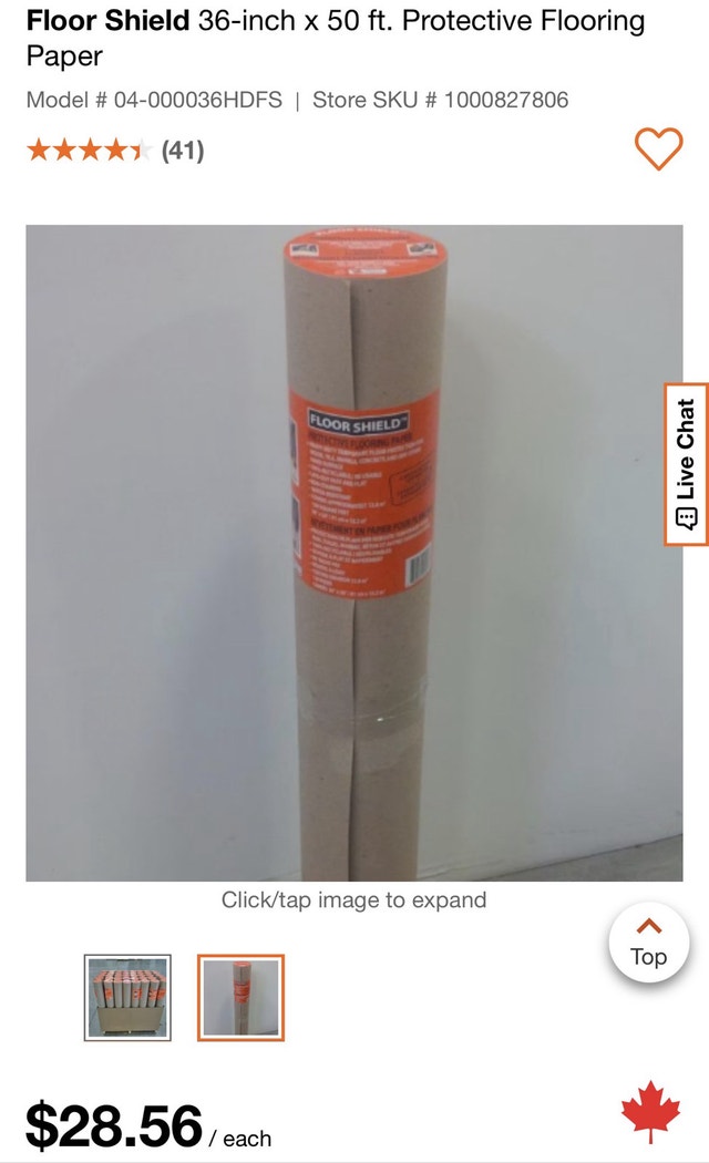 Floor Shield Paper 36" x 50 ft