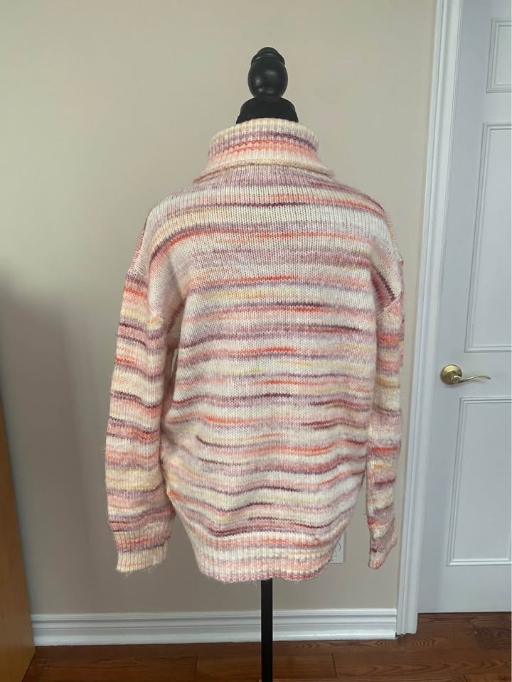 Pink Turtleneck Knit Sweater M - photo 3