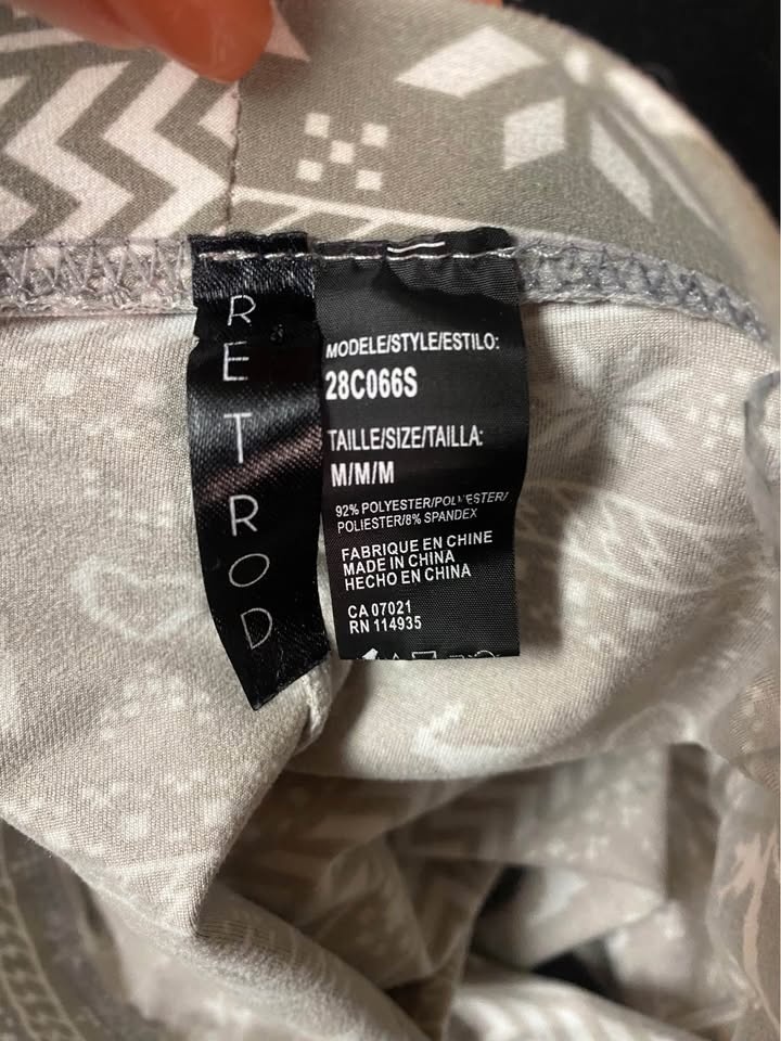 Grey Nordic Print Leggings M - photo 2
