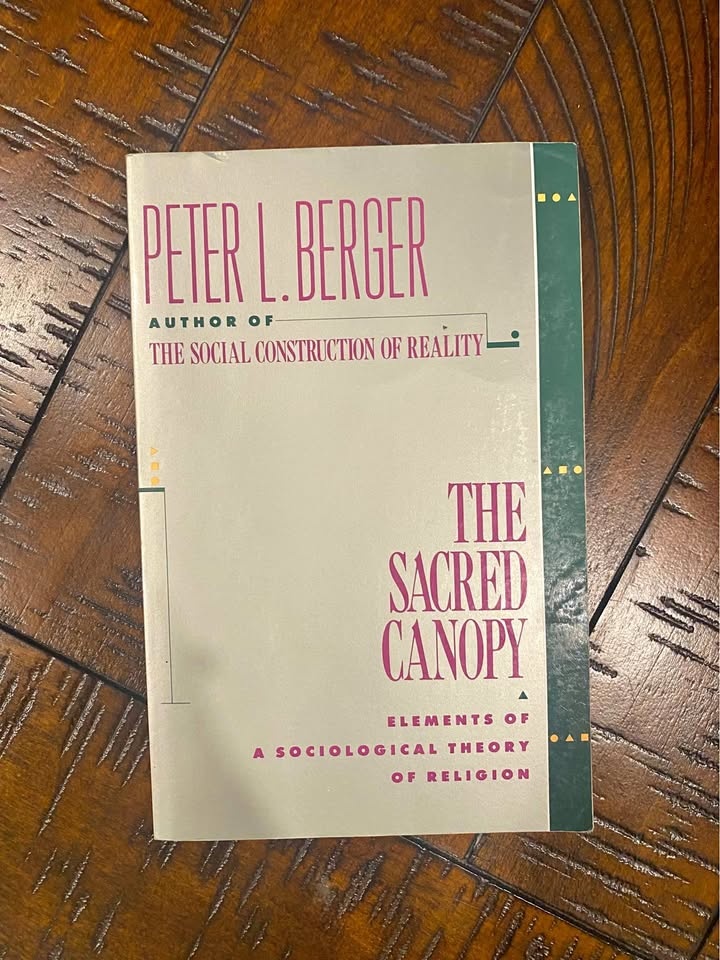 The Sacred Canopy by Peter L. Berger Book