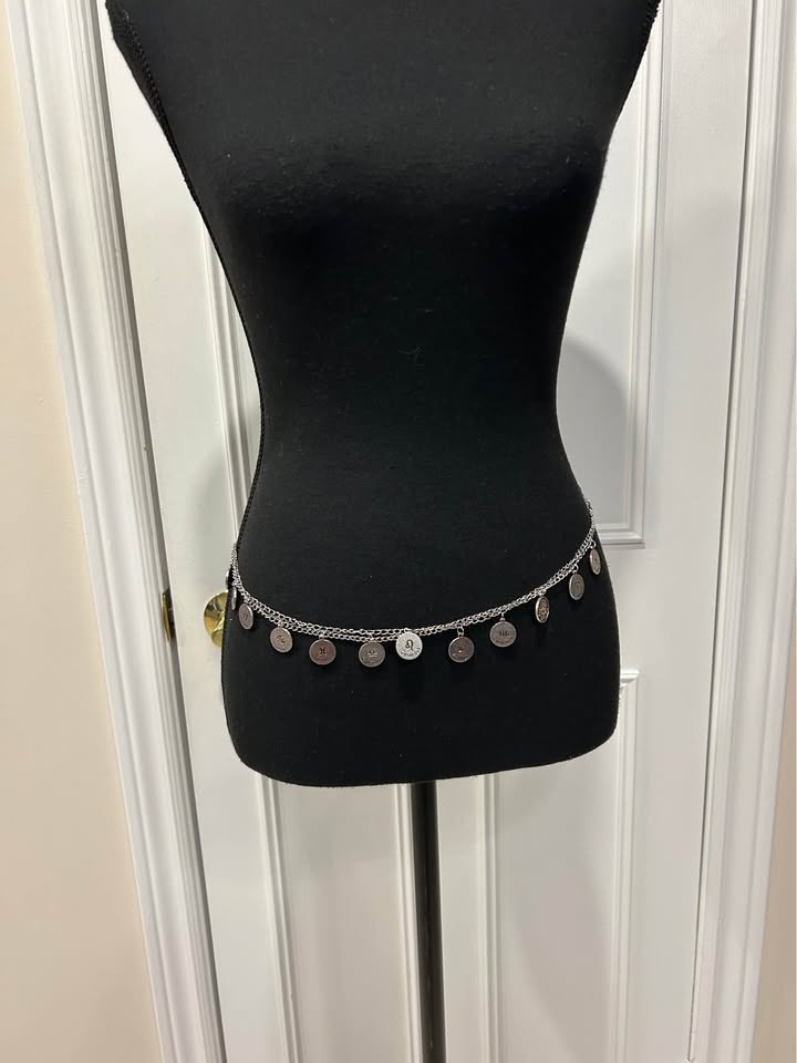 NEW Silver Zodiac Coin Charm Necklace/Waistchain - photo 3