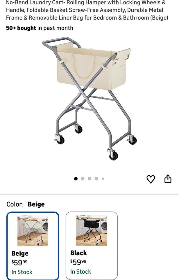 (New) Laundry Hamper Cart