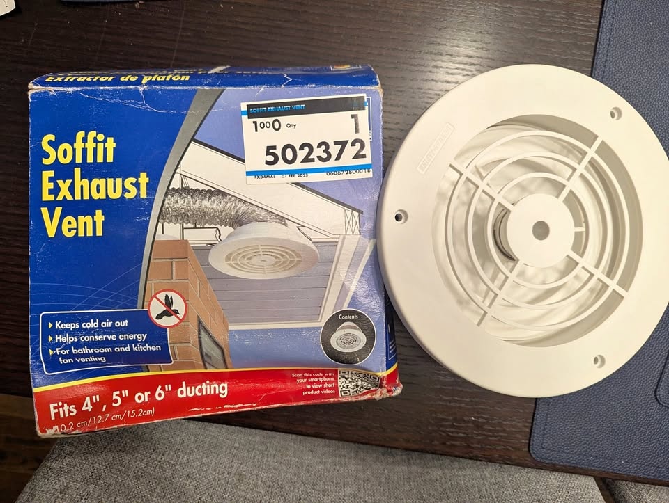 Soffit Exhaust Vent 5 or 6"