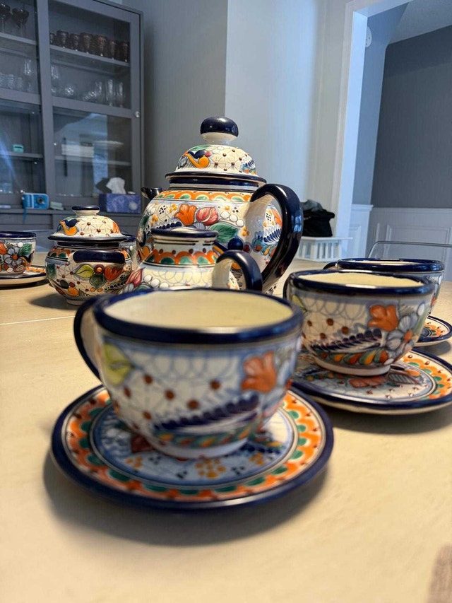 Tlaquepaque Tea Set Mexico - photo 3