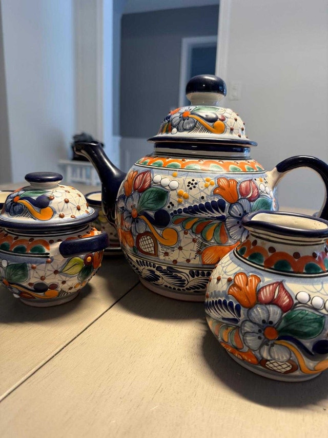 Tlaquepaque Tea Set Mexico - photo 5