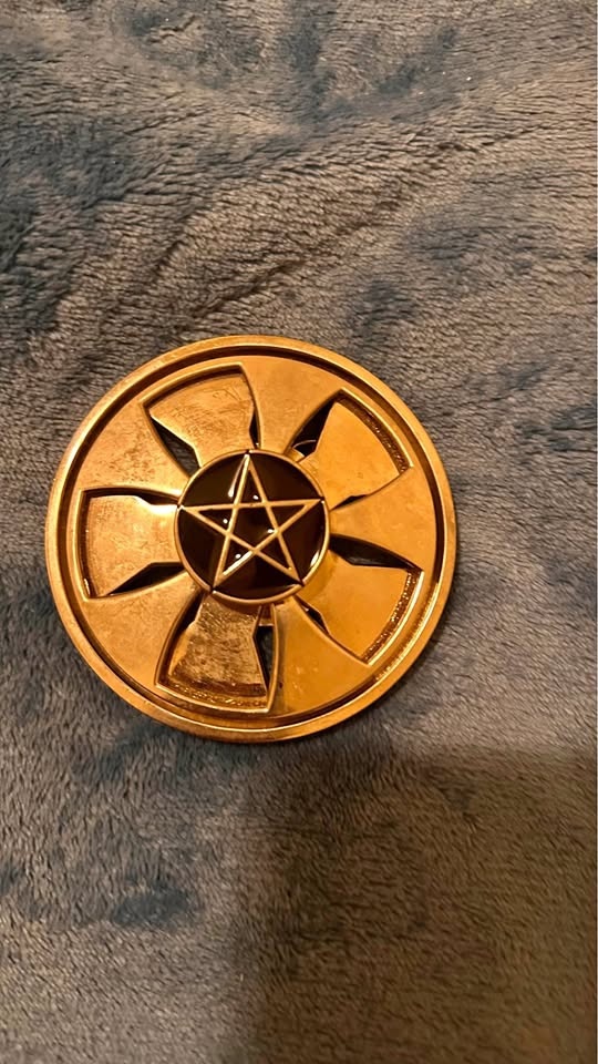 Pentagram Spinner Belt Buckle